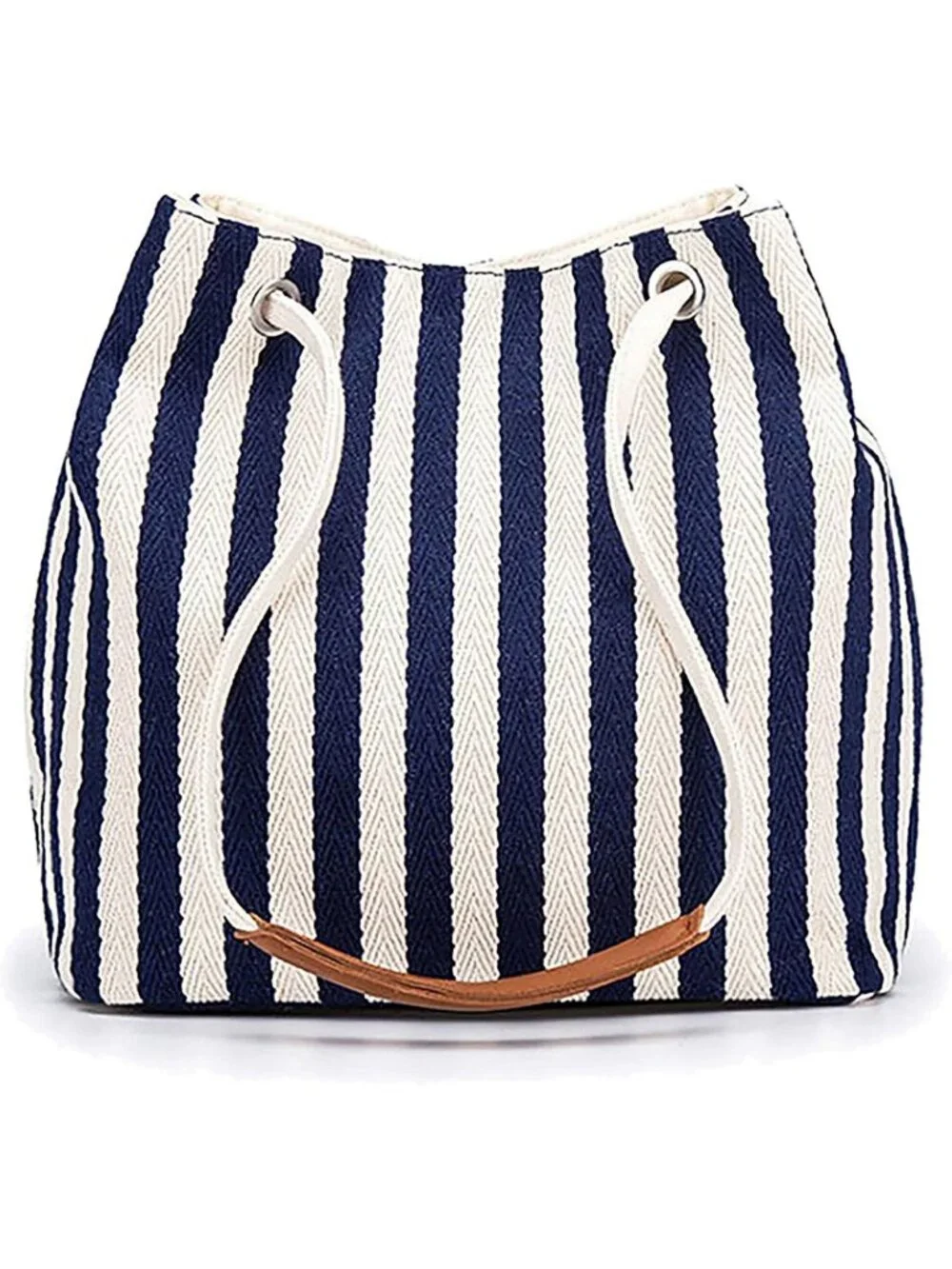 Stylish Striped Canvas Tote Bag with Adjustable Strap | Perfect for Beach